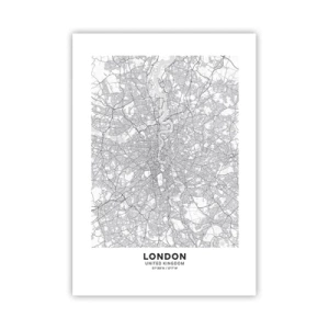 Plakat - Mapa londyńskiego labiryntu - 70x100 cm