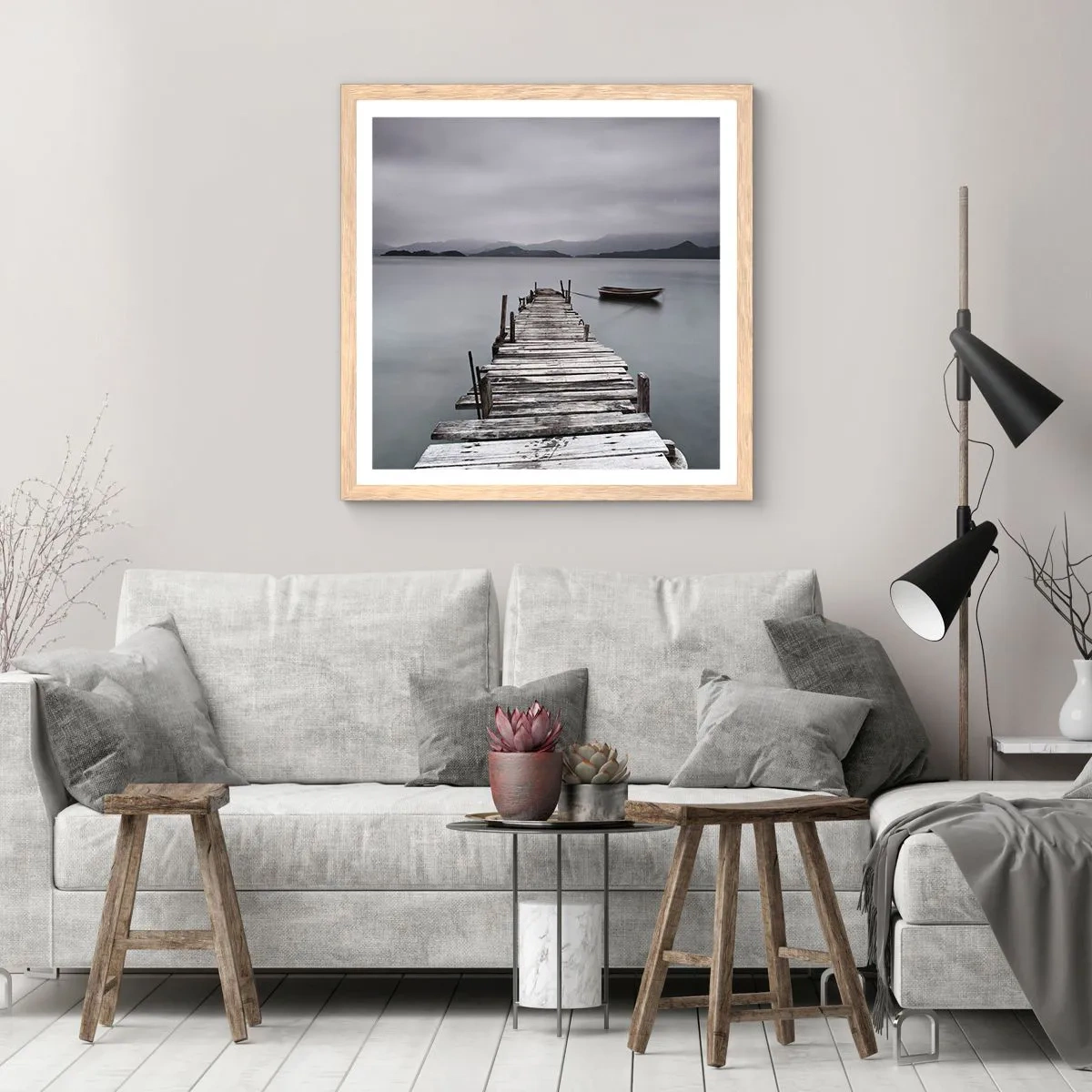 Plakat w ramie jasny dąb - Jutro możesz ruszać - 30x30 cm