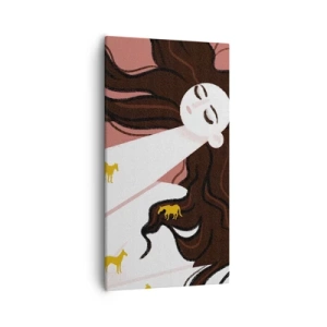 Obraz na płótnie - Sen o złotym koniu - 55x100 cm