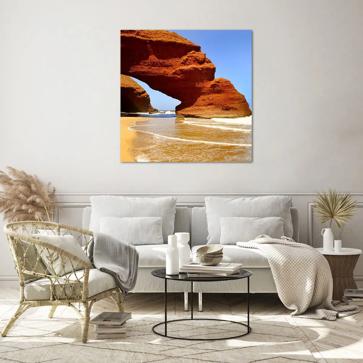 Obraz na szkle - Woda i wiatr przez tysiące lat - 40x40 cm