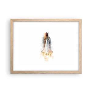 Plakat w ramie jasny dąb - Odkrywcy na start - 40x30 cm