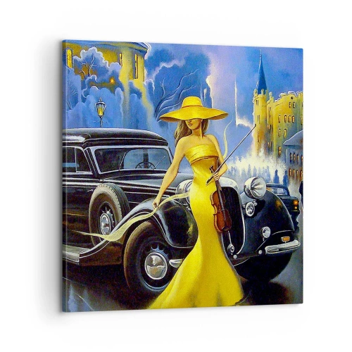 Obraz na płótnie - Nokturn na skrzypce i miłość - 60x60 cm