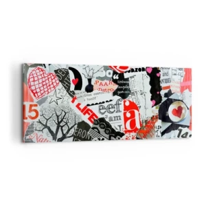 Obraz na płótnie - Hipsterski kolaż - 100x40 cm