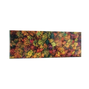 Obraz na szkle - Bukiet jesiennych drzew - 90x30 cm