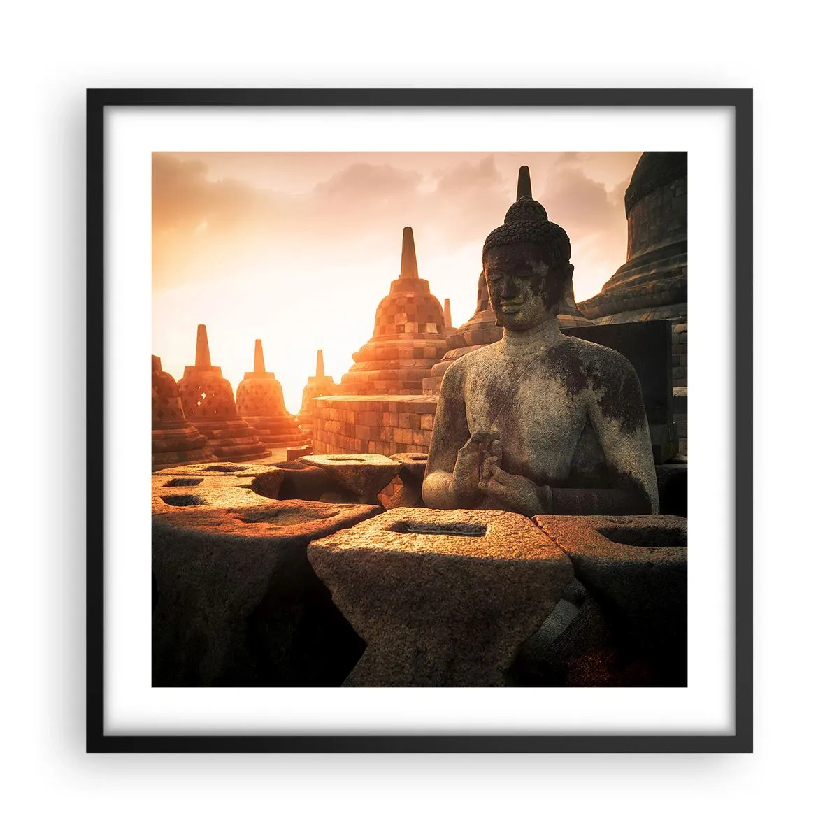 Plakat w czarnej ramie - Pogoda wielkiej mądrości - 50x50 cm