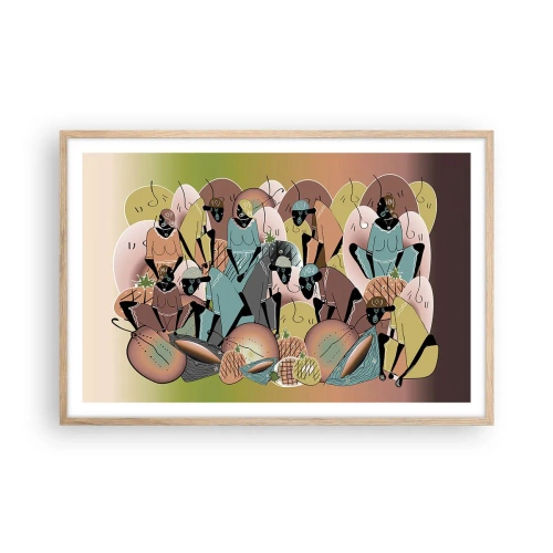 Plakat w ramie jasny dąb - Nadchodzi wielkie święto - 91x61 cm