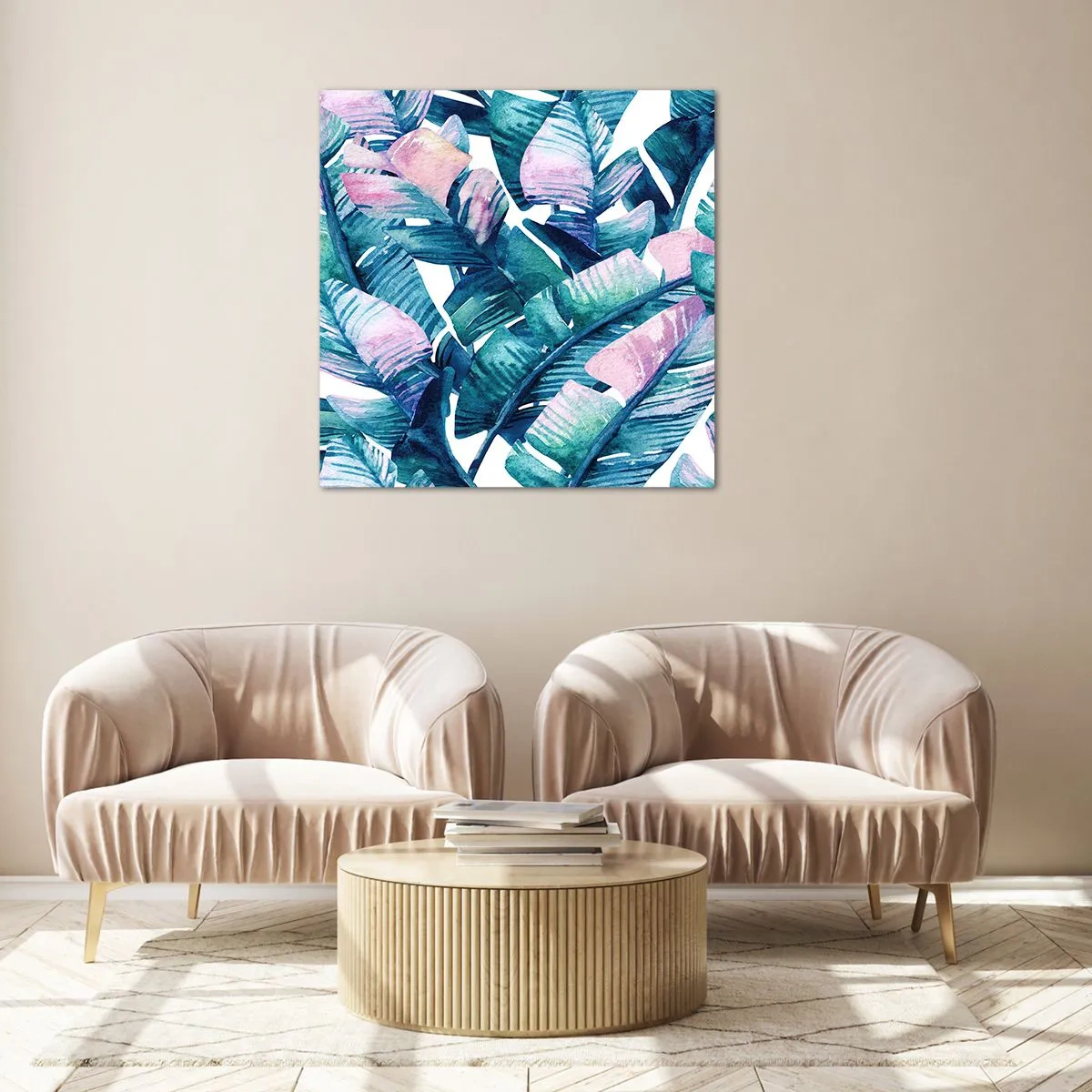 Obraz na szkle - W bananowym gaju - 50x50 cm