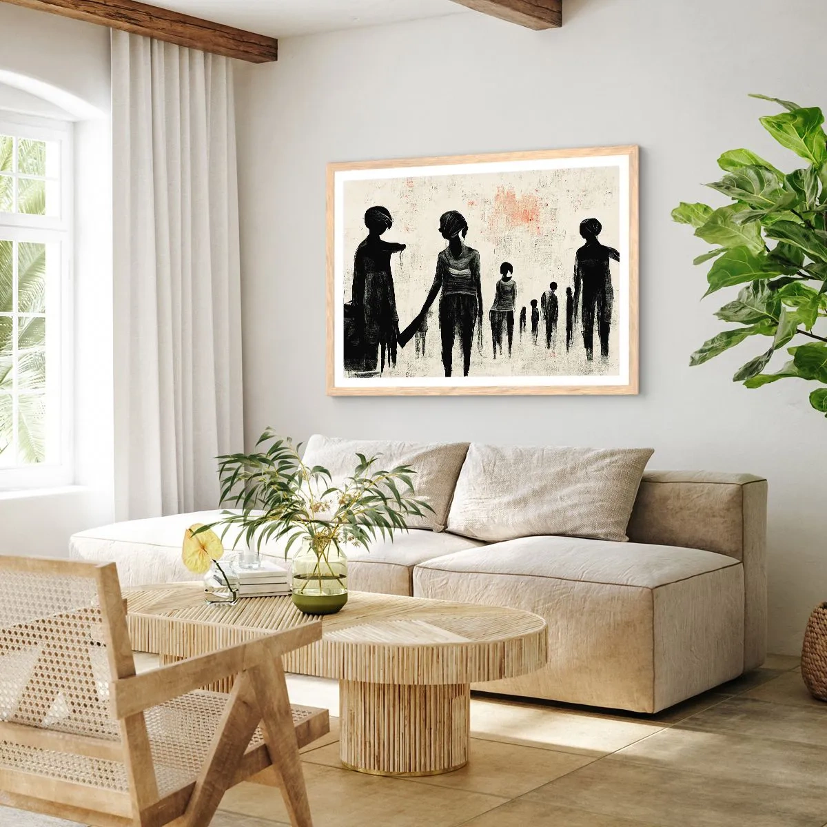 Plakat w ramie jasny dąb - Przeciw samotności - 100x70 cm