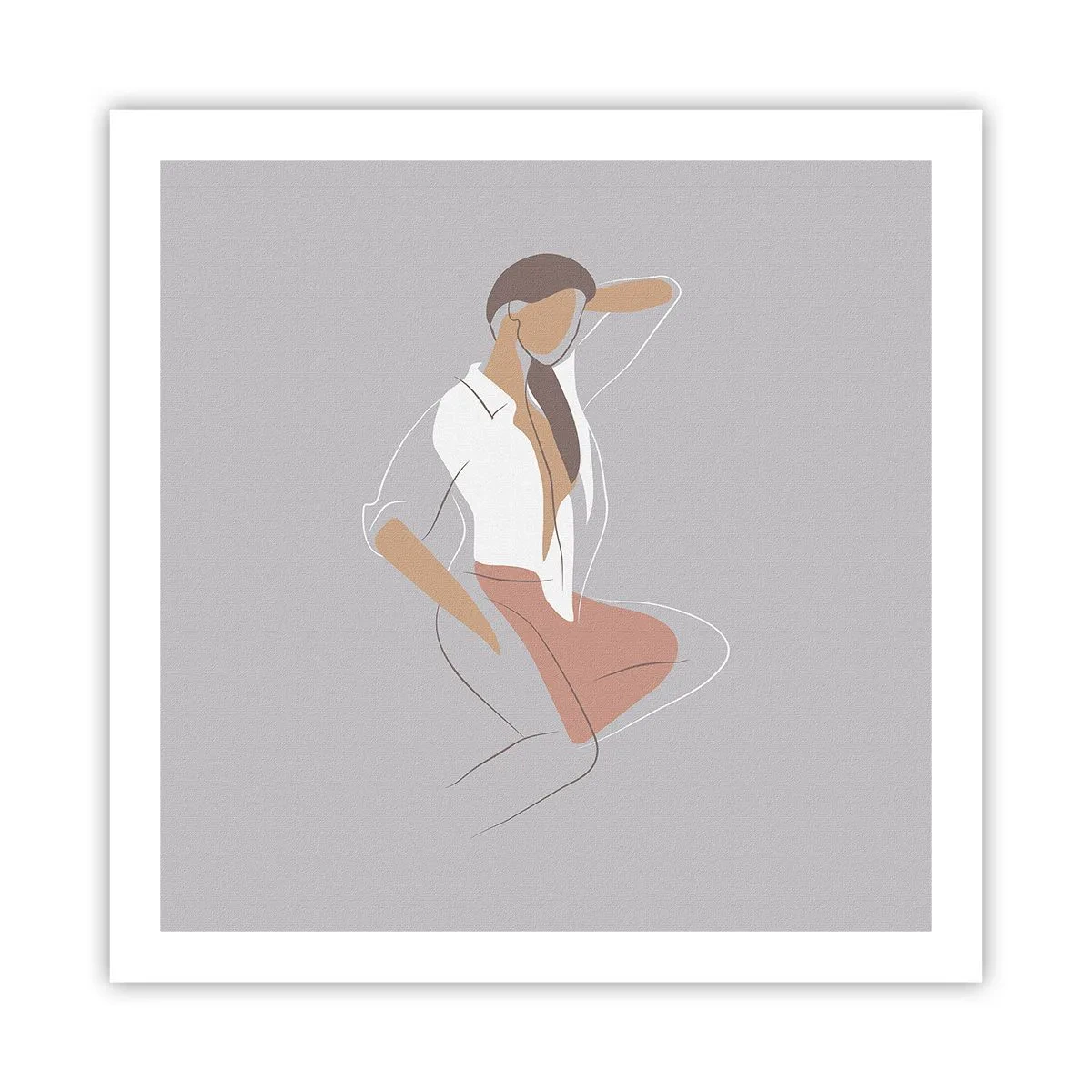 Plakat - Zarys wdzięku - 60x60 cm