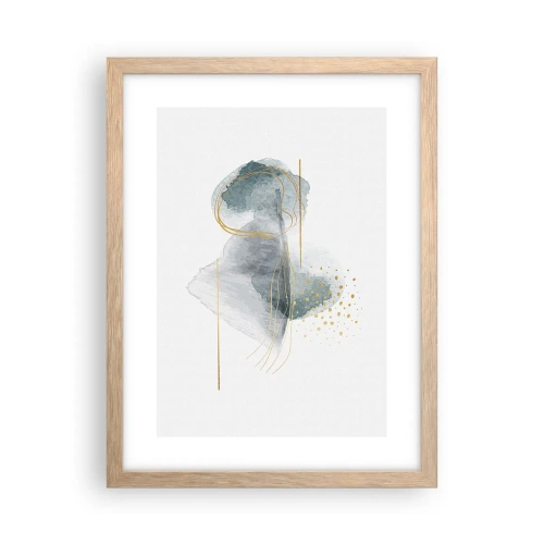 Plakat w ramie jasny dąb - O związkach szarości i złota - 30x40 cm