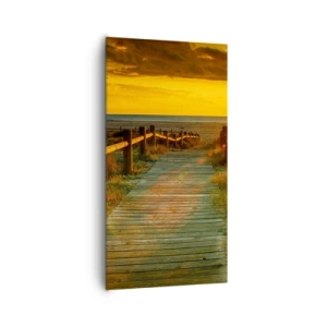 Obraz na płótnie - Skąpane w starym złocie - 65x120 cm
