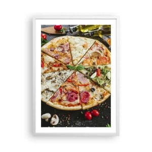 Plakat w białej ramie - Wachlarz smaków - 50x70 cm