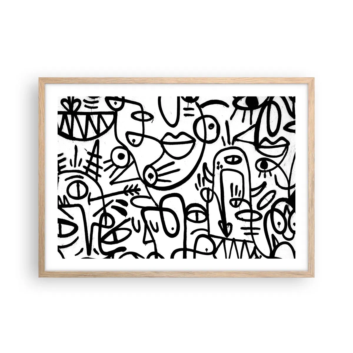 Plakat w ramie jasny dąb - Twarze i miraże - 70x50 cm