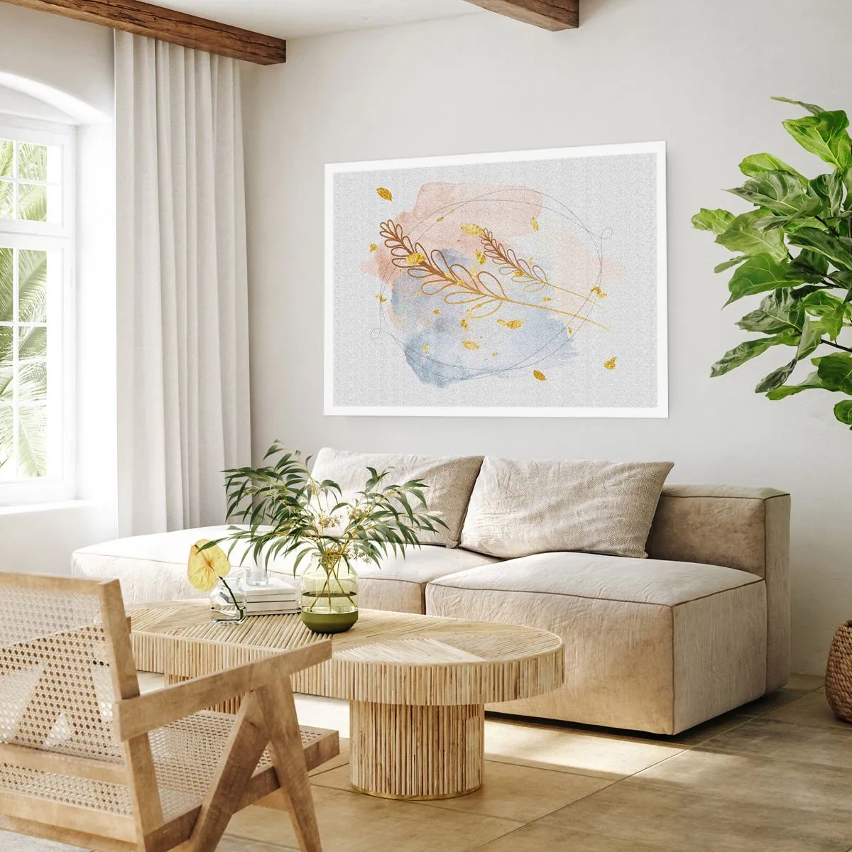 Plakat - Złoty podmuch - 91x61 cm