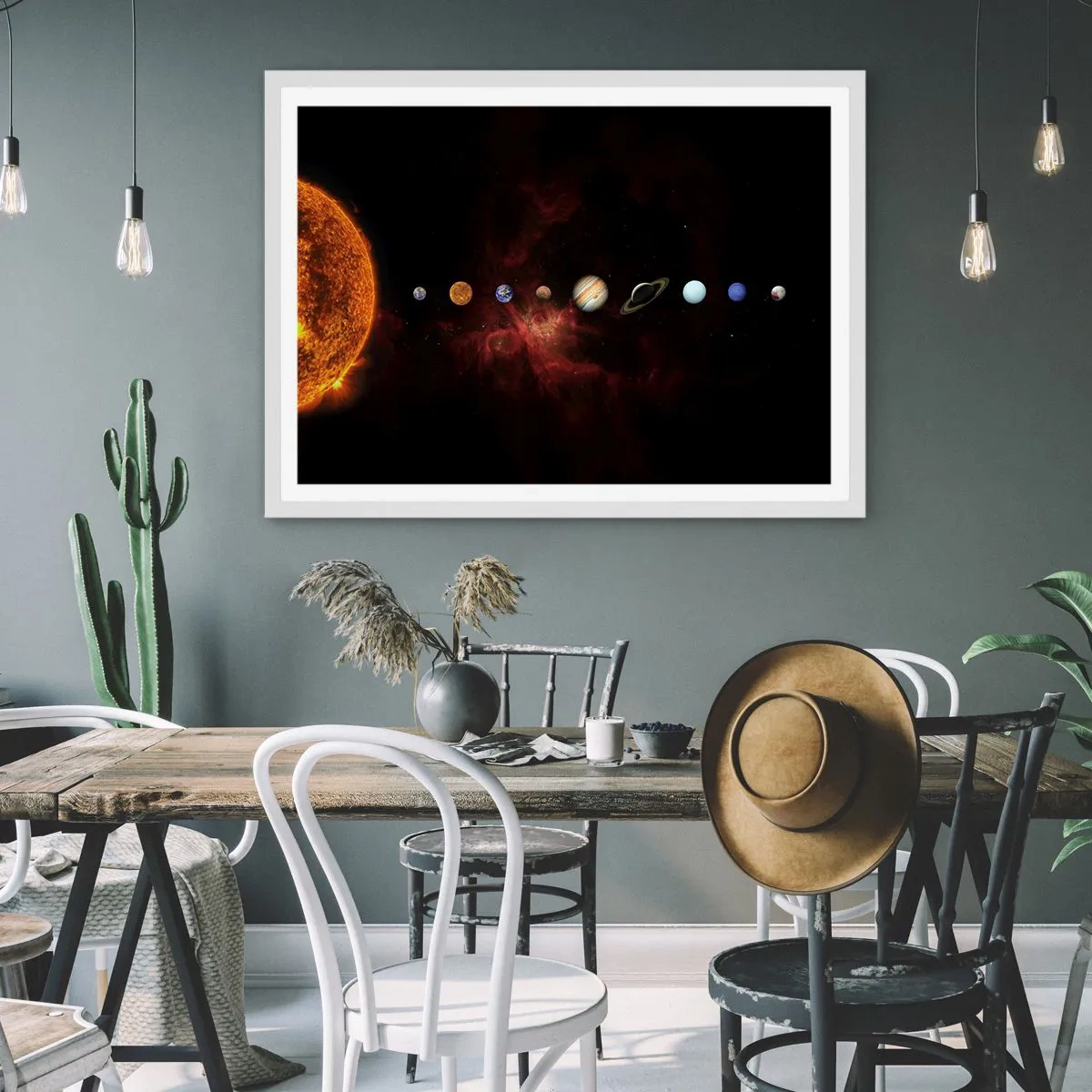 Plakat w białej ramie - Nasza okolica - 100x70 cm