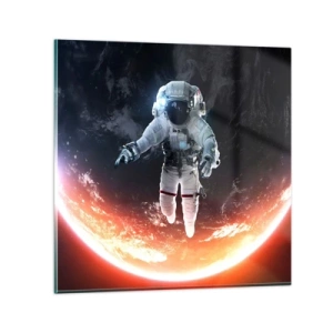 Obraz na szkle - Mogę zostać jeszcze chwilę? - 70x70 cm