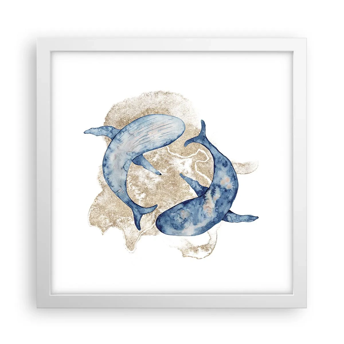 Plakat w białej ramie - Przyjaźń czy kochanie? - 30x30 cm