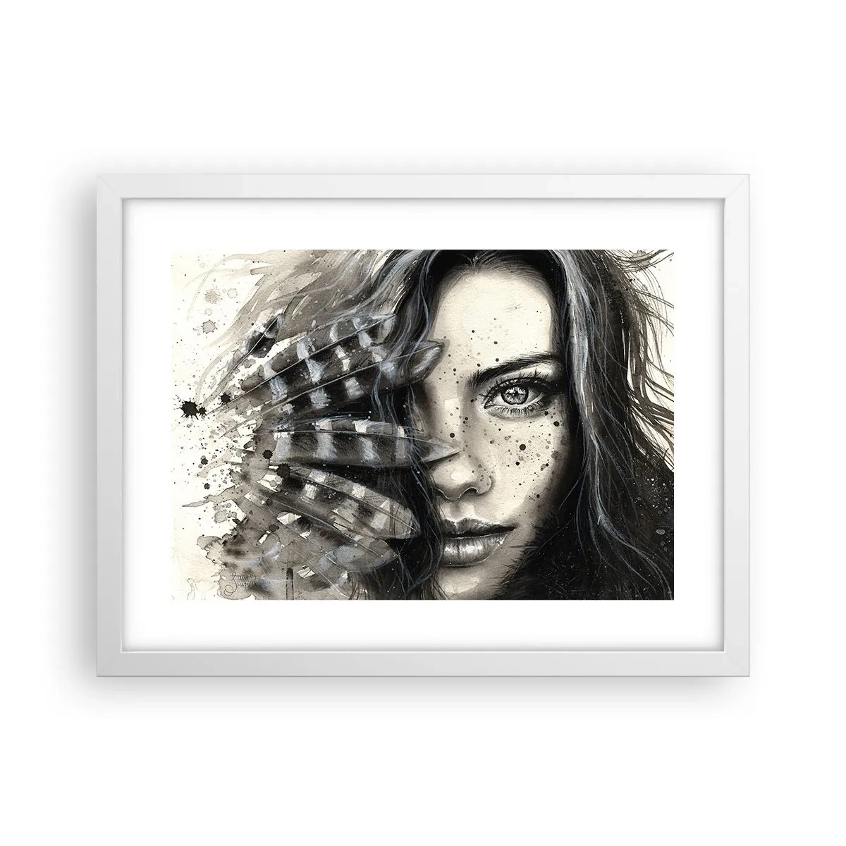 Plakat w białej ramie - Dzika piękność - 40x30 cm