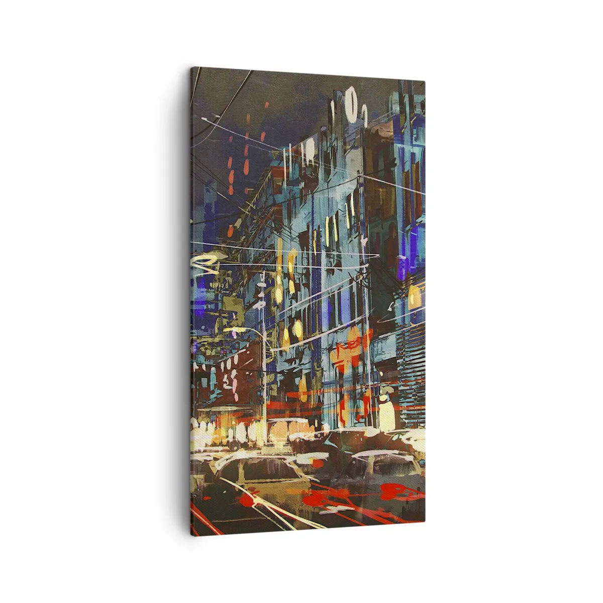 Obraz na płótnie - Wieczorny gwar ulicy - 45x80 cm