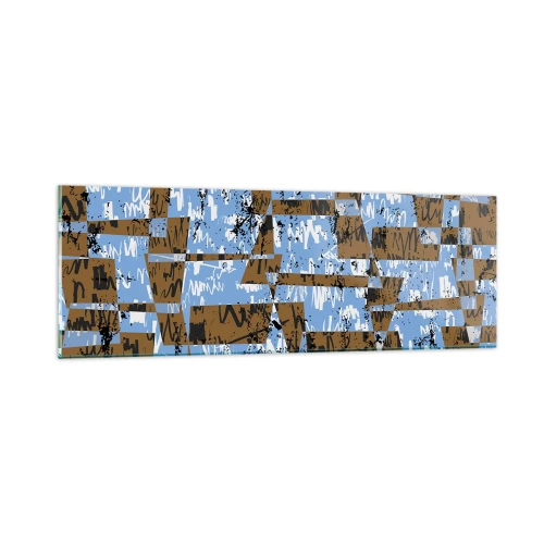 Obraz na szkle - Nieludowa wycinanka - 90x30 cm