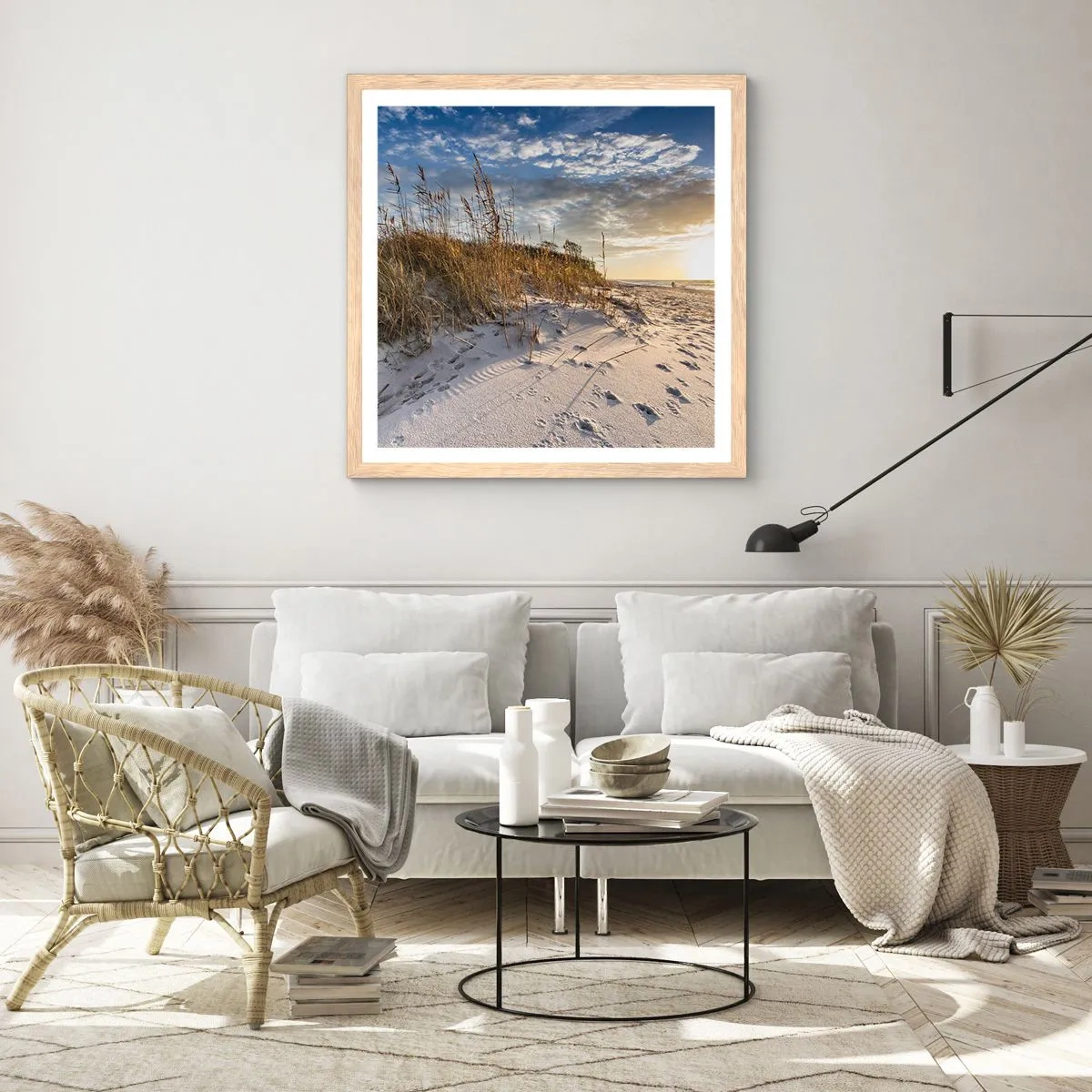 Plakat w ramie jasny dąb - Zaproszenie na spacer - 40x40 cm
