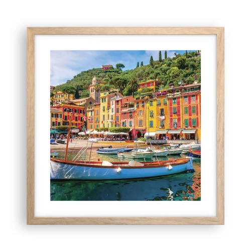 Plakat w ramie jasny dąb - Włoskie przedpołudnie - 40x40 cm