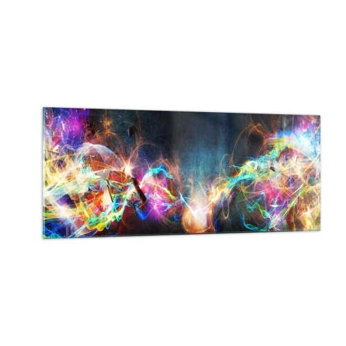 Obraz na szkle - Radośnie przeciw ciemności - 100x40 cm