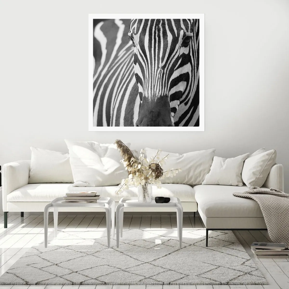 Plakat - Świat jest czarno-biały - 40x40 cm