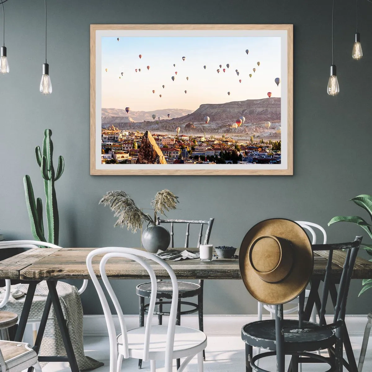 Plakat w ramie jasny dąb - Jak statki na niebie - 100x70 cm