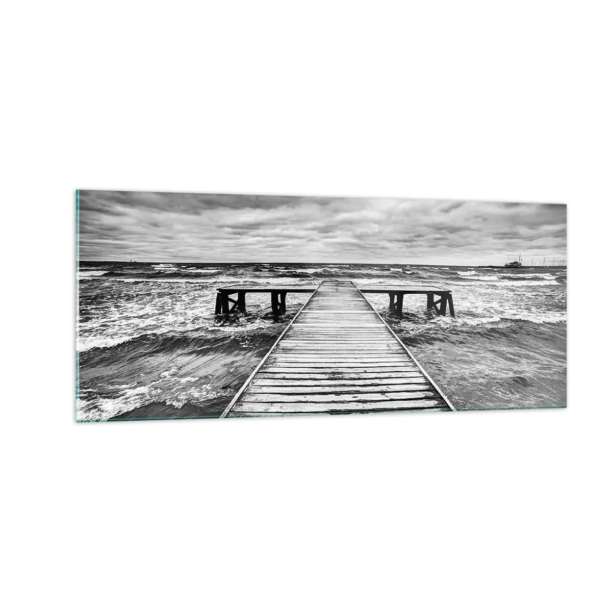 Obraz na szkle - Czekam na wiatr, co rozgoni… - 100x40 cm