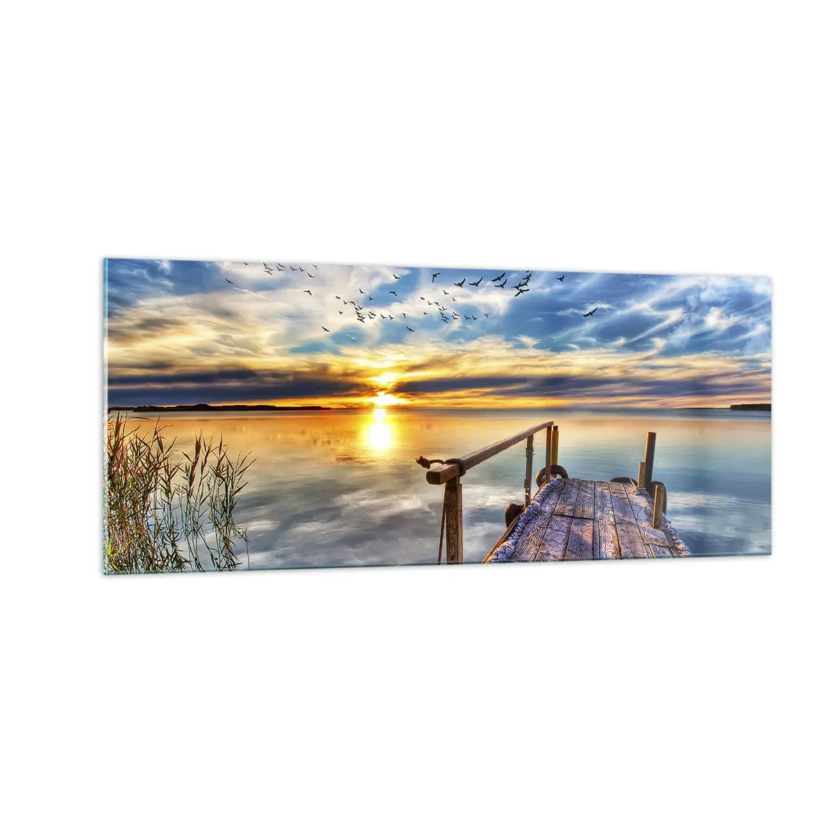 Obraz na szkle - Wiatr idzie na spoczynek - 100x40 cm