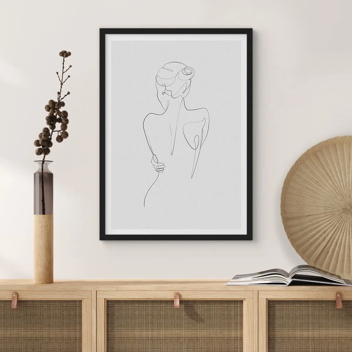 Plakat w czarnej ramie - Muzyka ciała - 40x50 cm