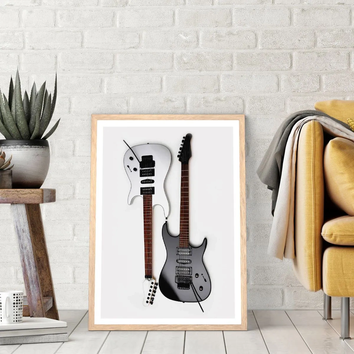Plakat w ramie jasny dąb - Harmonia kształtów - 50x70 cm