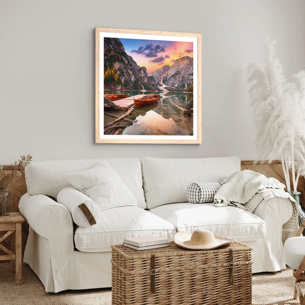 Plakat w ramie jasny dąb - Obietnica dnia - 40x40 cm