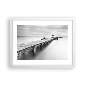 Plakat w białej ramie - W siną dal - 40x30 cm