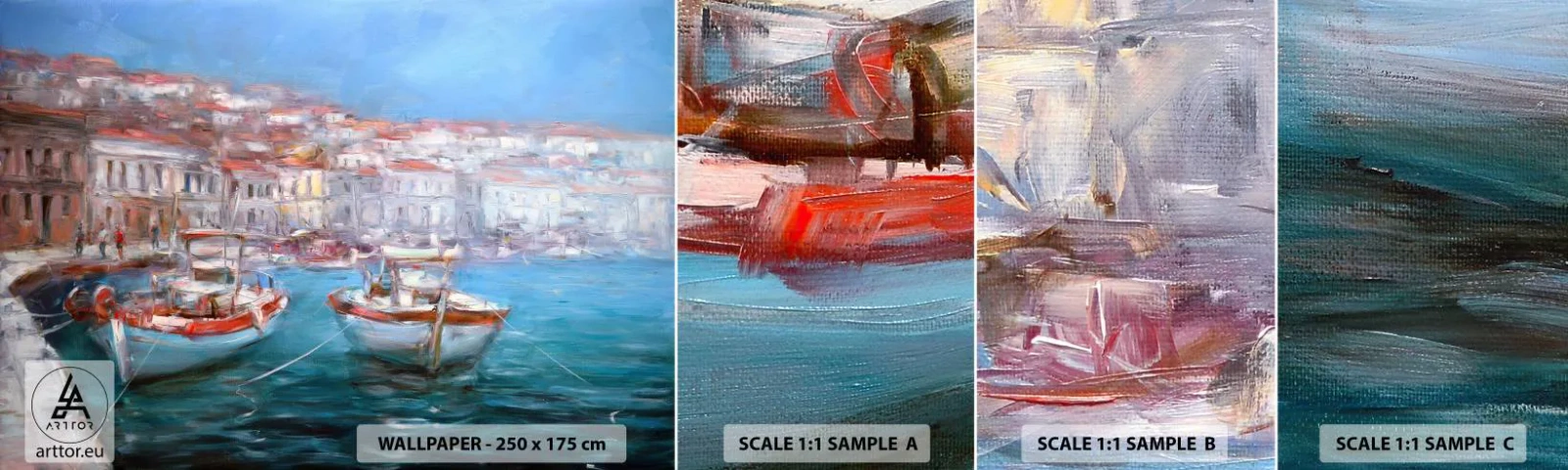 Fototapeta Próbka Standard Eco - Włoska zatoka - Miasto Portowe, Architektura, Grecja - 100x30 cm