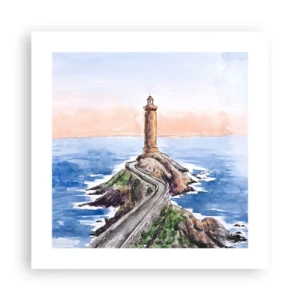 Plakat - Zwrócona ku morzu - 40x40 cm