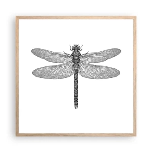 Plakat w ramie jasny dąb - Precyzja natury - 60x60 cm