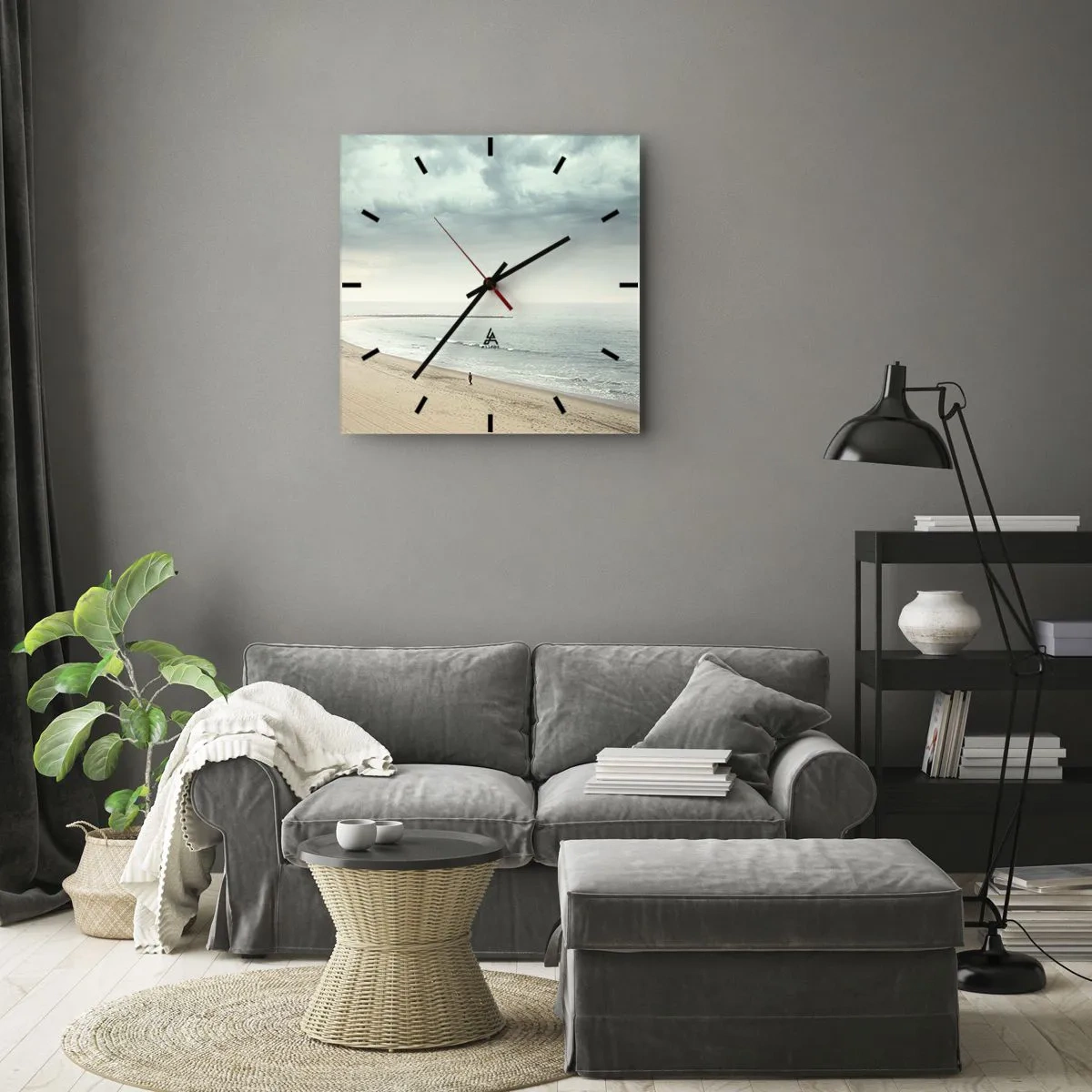 Zegar ścienny - w poszukiwaniu spokoju - 30x30 cm