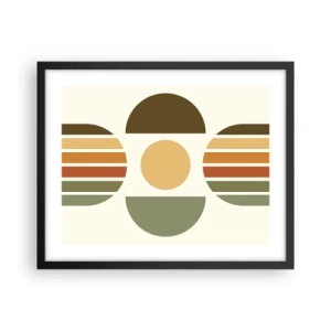 Plakat w czarnej ramie - W kolorach ziemi - 50x40 cm