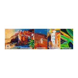Fototapeta Próbka Premium Sand - Włoskie klimaty - Krajobraz, Architektura, Morskie Wybrzeże - 100x30 cm