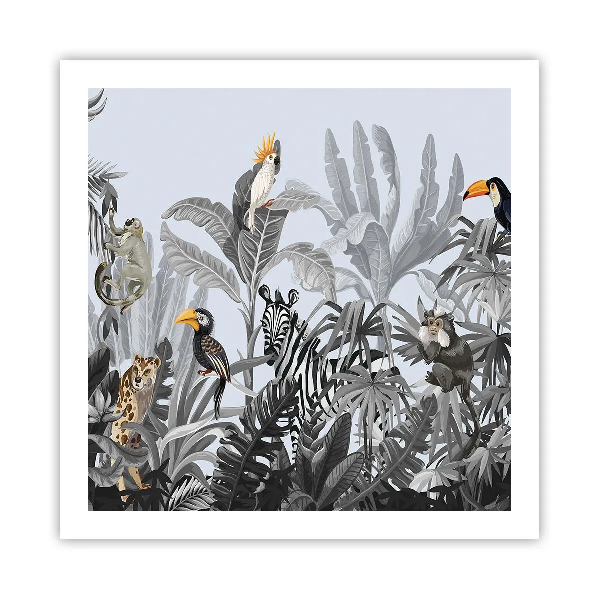 Plakat - Afrykańska bajka - 60x60 cm