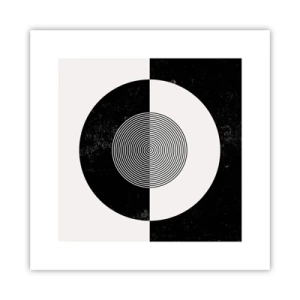 Plakat - Harmonia w czerni i bieli - 30x30 cm