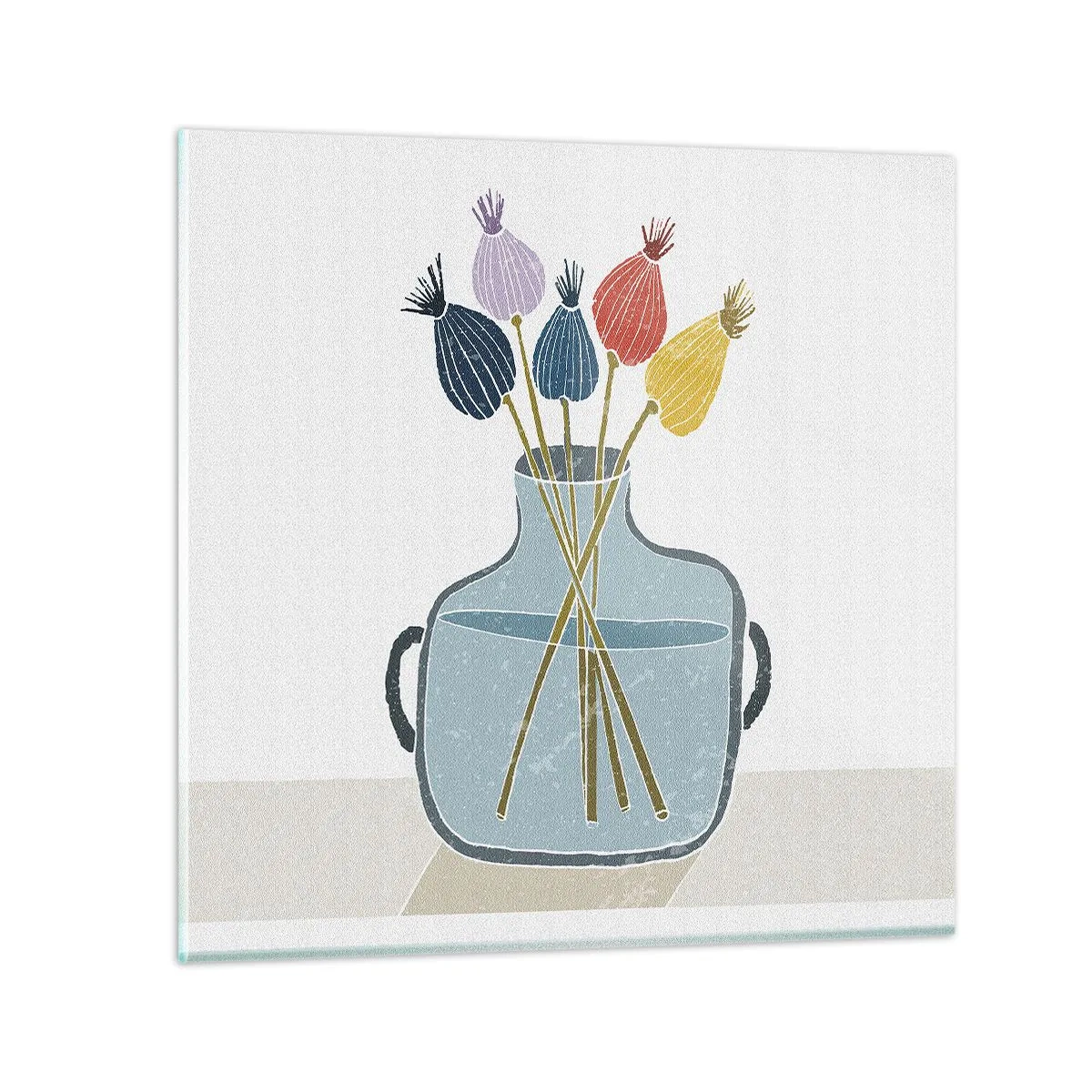 Obraz na szkle - Jak makiem zasiał - 40x40 cm