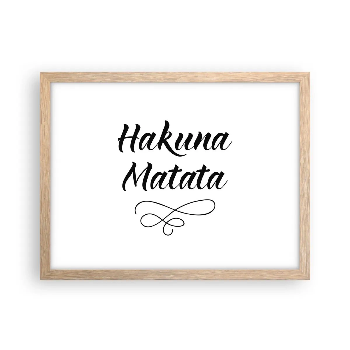 Plakat w ramie jasny dąb - Najlepsza rada - 40x30 cm