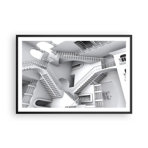 Plakat w czarnej ramie - Paradoksy przestrzeni - 91x61 cm