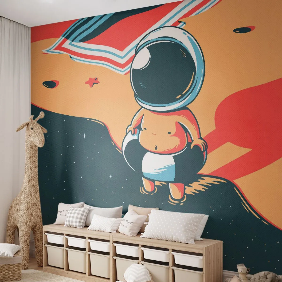 Fototapeta Samoprzylepna Deluxe Sticker - Z innej perspektywy - Abstrakcja, Plaża, Astronauta - 250x175 cm