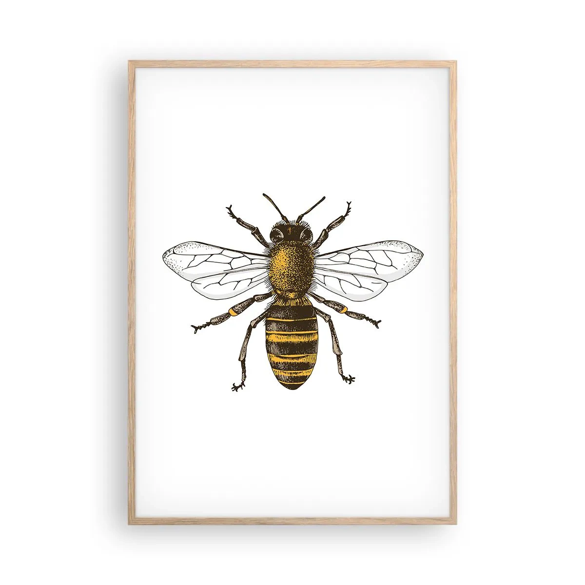 Plakat w ramie jasny dąb - Piękna i dobra - 70x100 cm