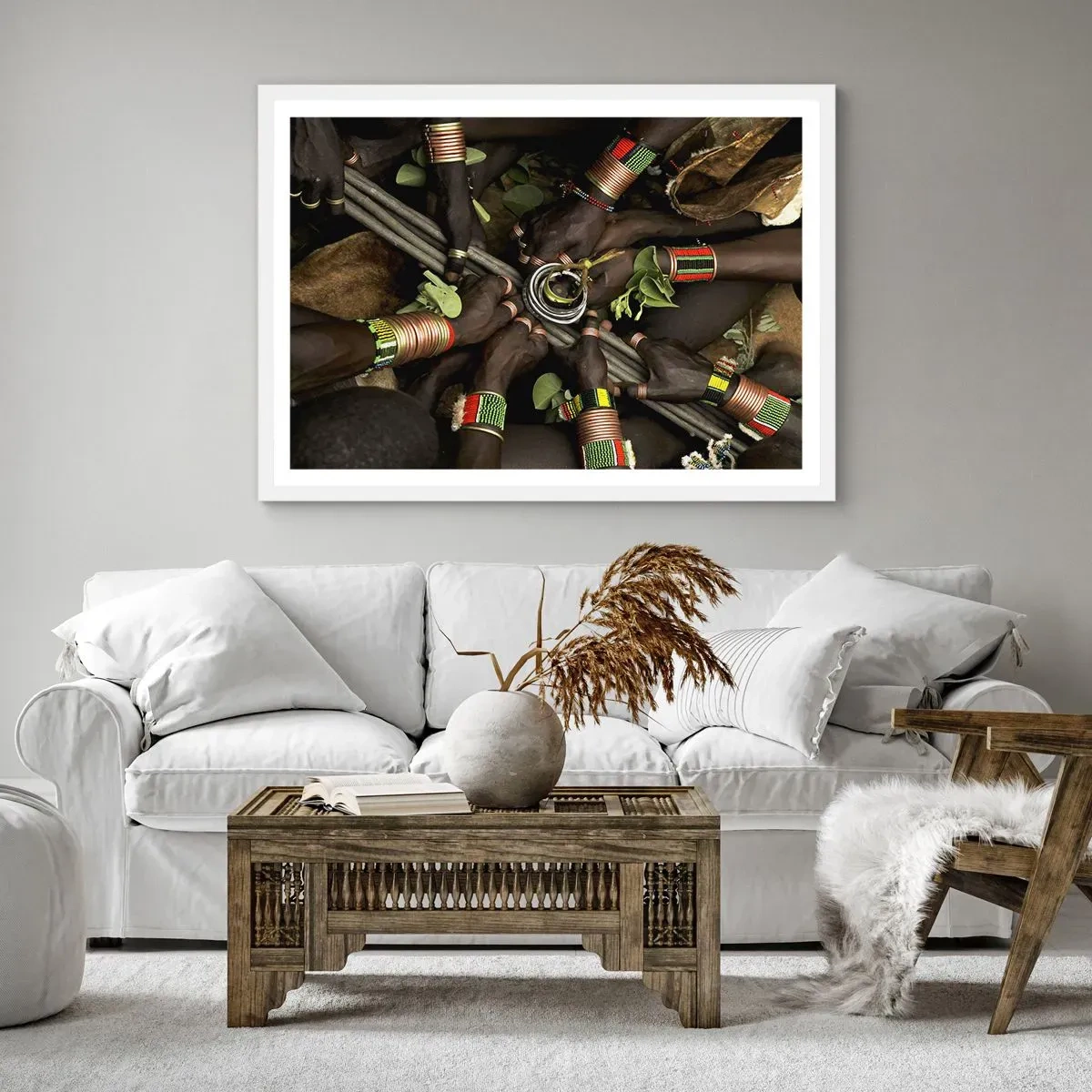 Plakat w białej ramie - Jesteśmy razem - 40x30 cm