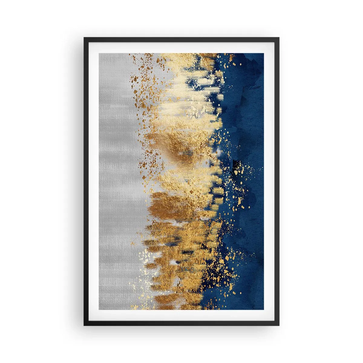 Plakat w czarnej ramie - Nowoczesna kompozycja z błyskiem - 61x91 cm
